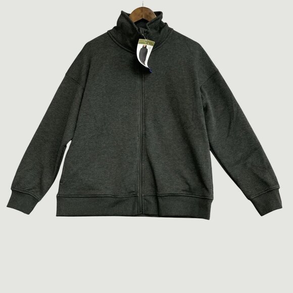 NWT Mondetta Women's L Heathered Full Zip Fleece Jacket - Picture 1 of 11